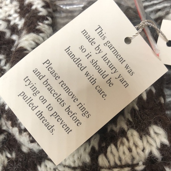 NWT Carducci sweater brown and white - Picture 9 of 15